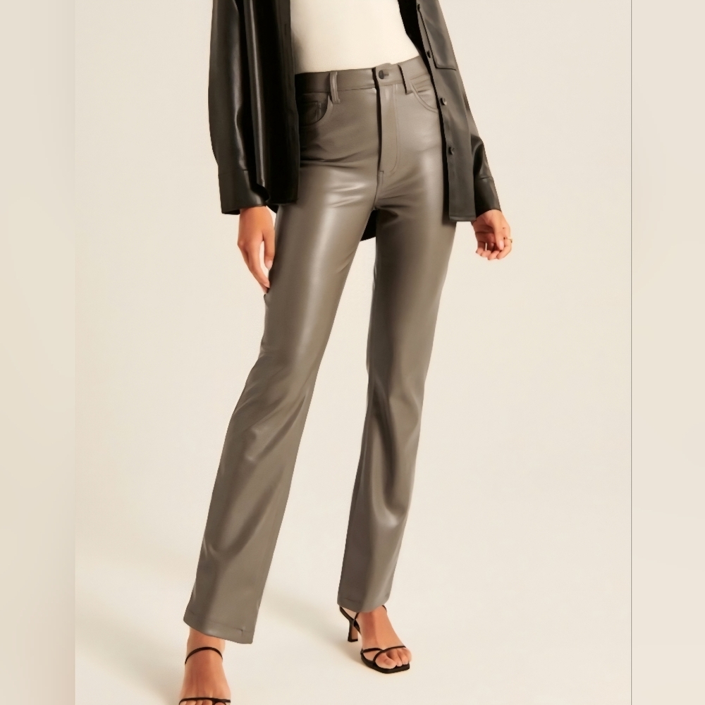 Abercrombie & Fitch Faux Leather Ultra High Rise Pants